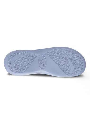 Totes Isotoner Blue Star Popcorn Terry Mule Slippers