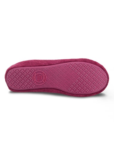 Totes Isotoner Bergundy Terry Ballerina Slippers