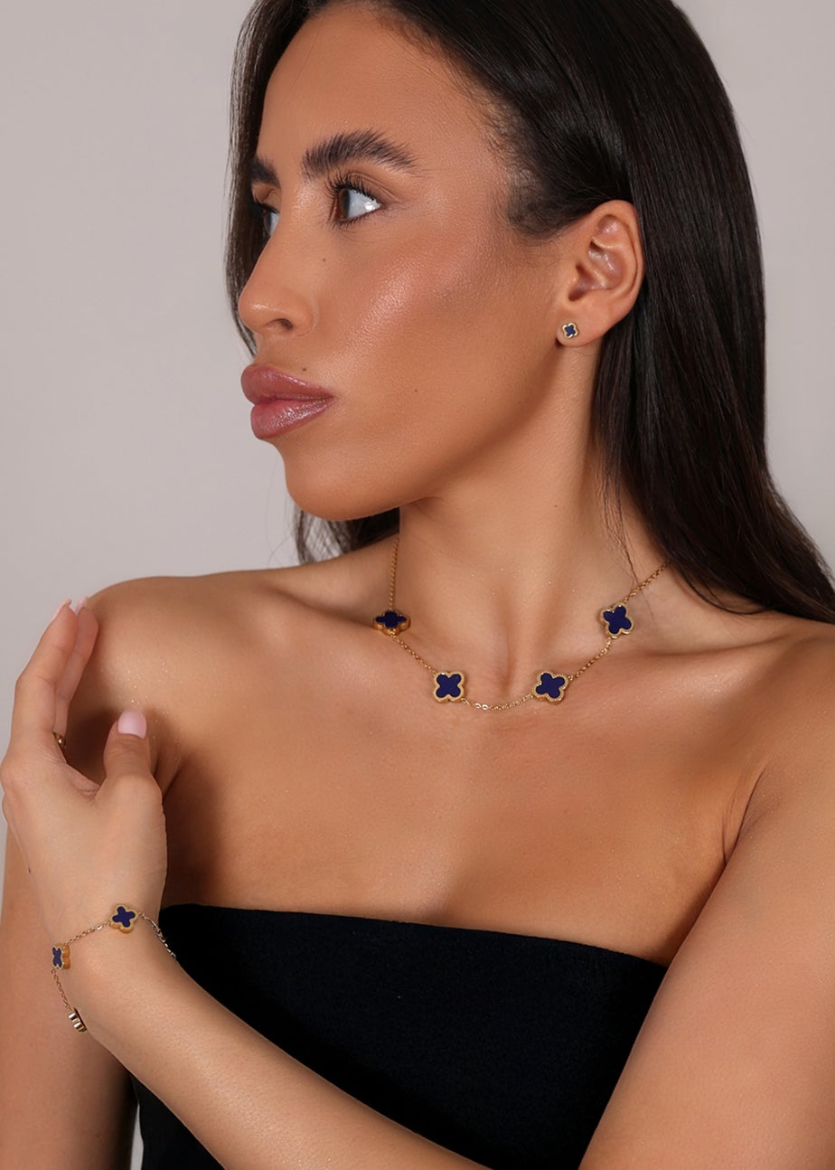 Say It With Gold Blue Clover Gift Set