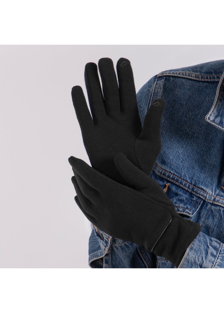 Totes Isotoner Black Thermal SmarTouch Glove