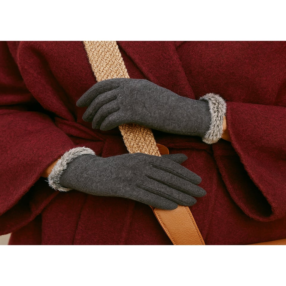 Totes Isotoner Grey Thermal SmarTouch Glove