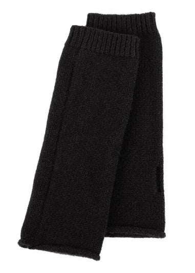 Totes Isotoner Black Soft Touch Knit Fingerless Glove
