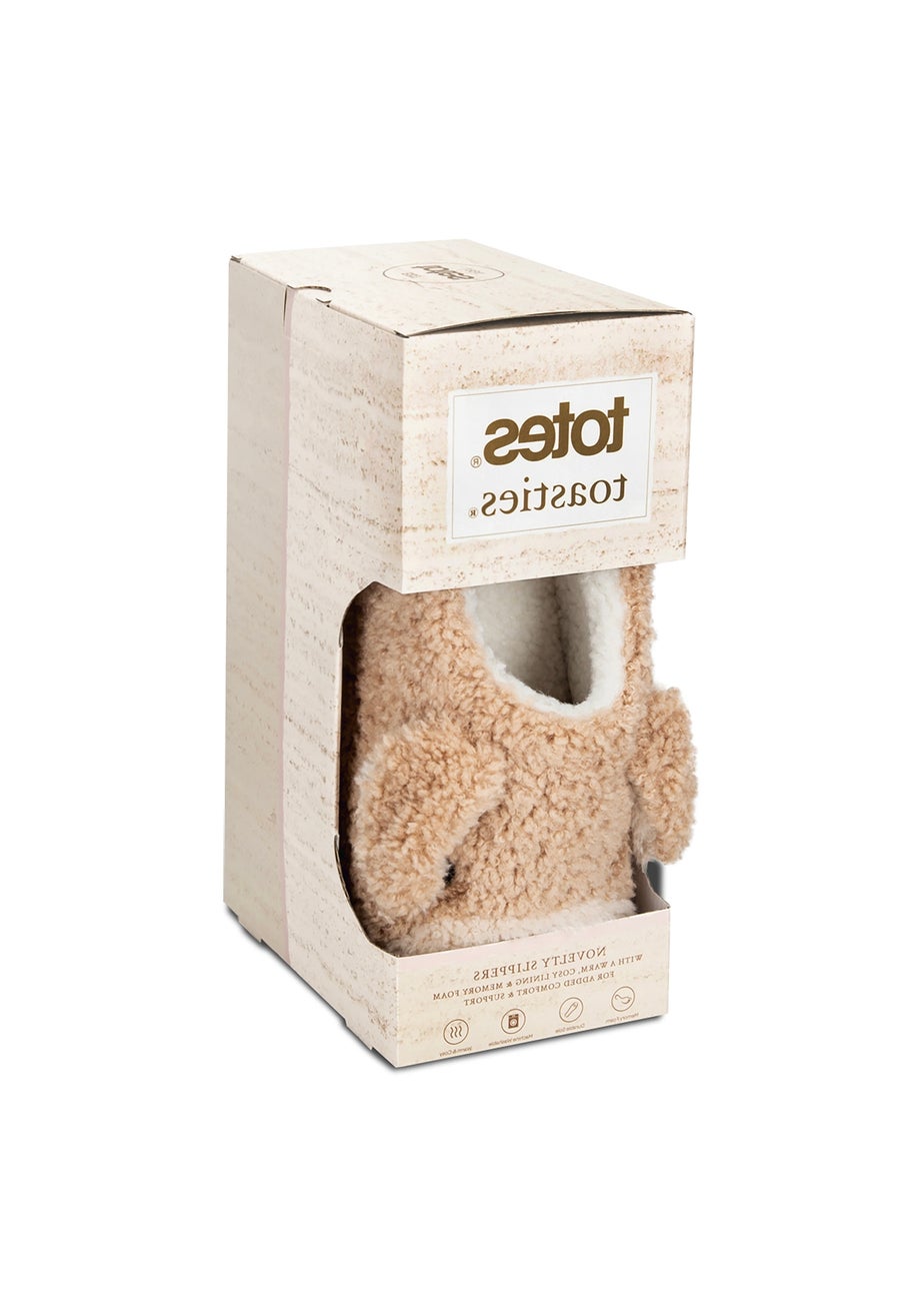 Totes Dog Ladies Novelty Dog Full Back Slippers