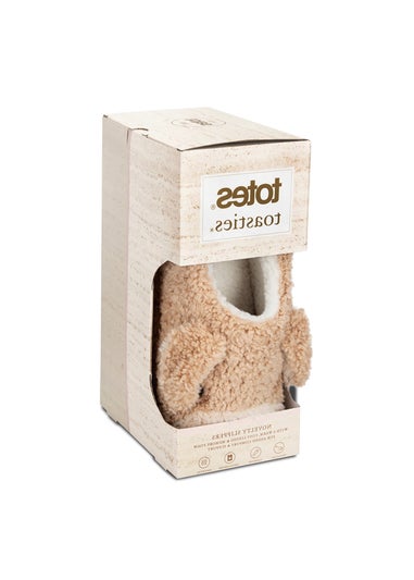 Totes Dog Ladies Novelty Dog Full Back Slippers