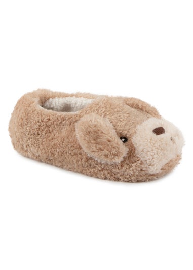 Totes Dog Ladies Novelty Dog Full Back Slippers