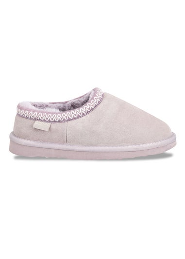 Totes Lilac Microsuede Shoot Slippers
