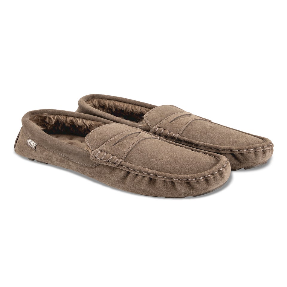 Totes Isotoner Sand Suede Moccasin With Water Repellency