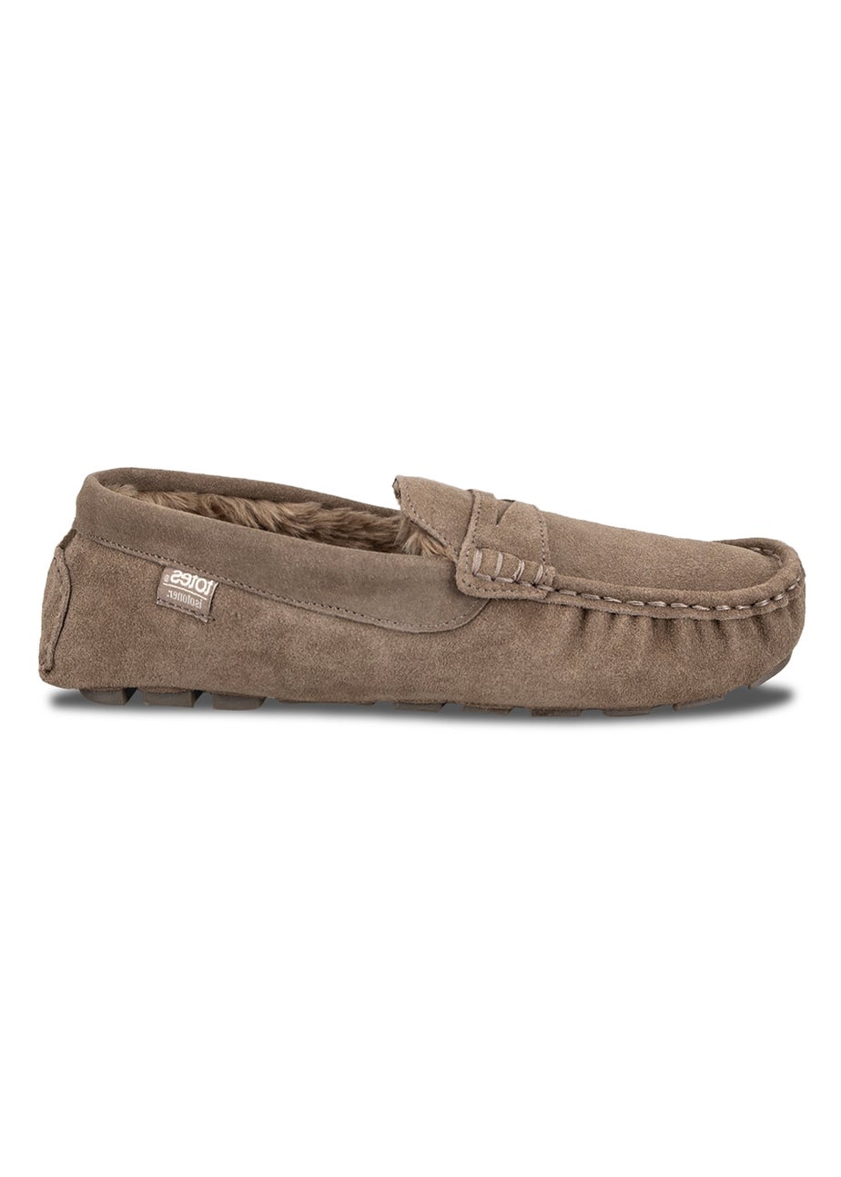 Totes Isotoner Sand Suede Moccasin With Water Repellency
