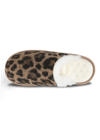 Totes Isotoner Animal Fur Mule