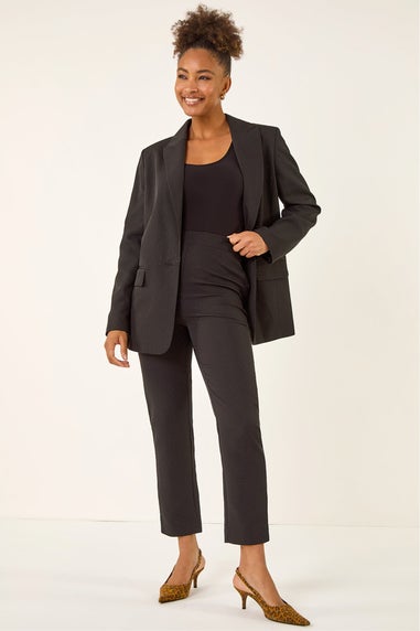 Roman Black Diamante Stretch Trousers