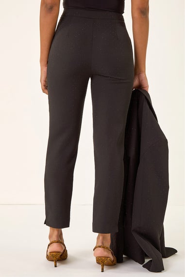 Roman Black Diamante Stretch Trousers