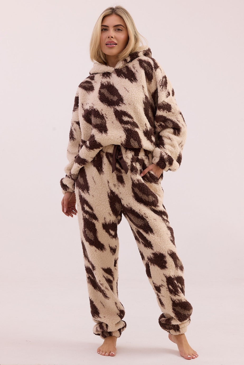 JimJam Brown Oversized Animal Print Twosie