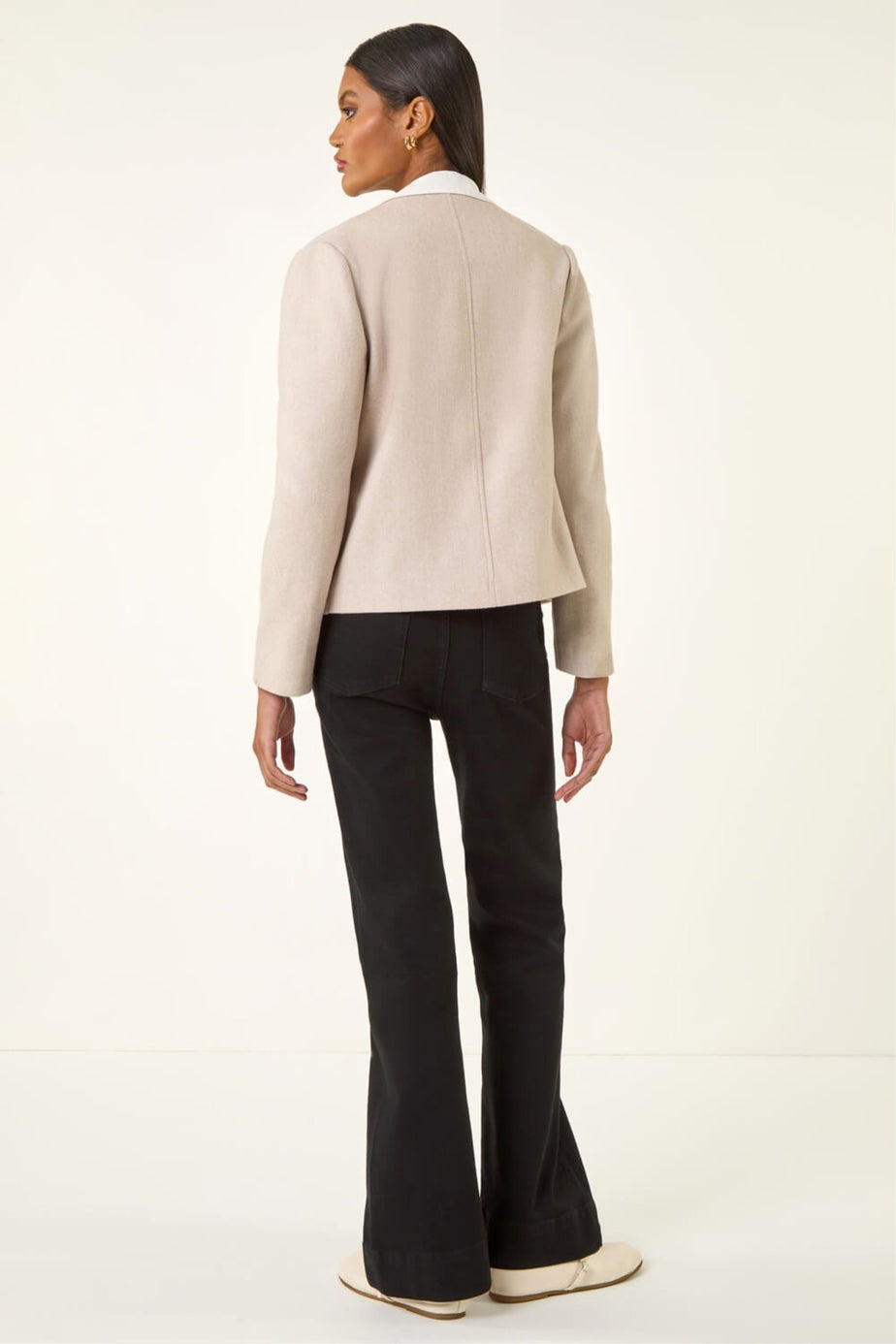 Roman Biscuit Waterfall Edge Jacket