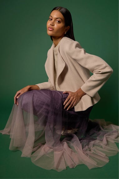 Roman Biscuit Waterfall Edge Jacket