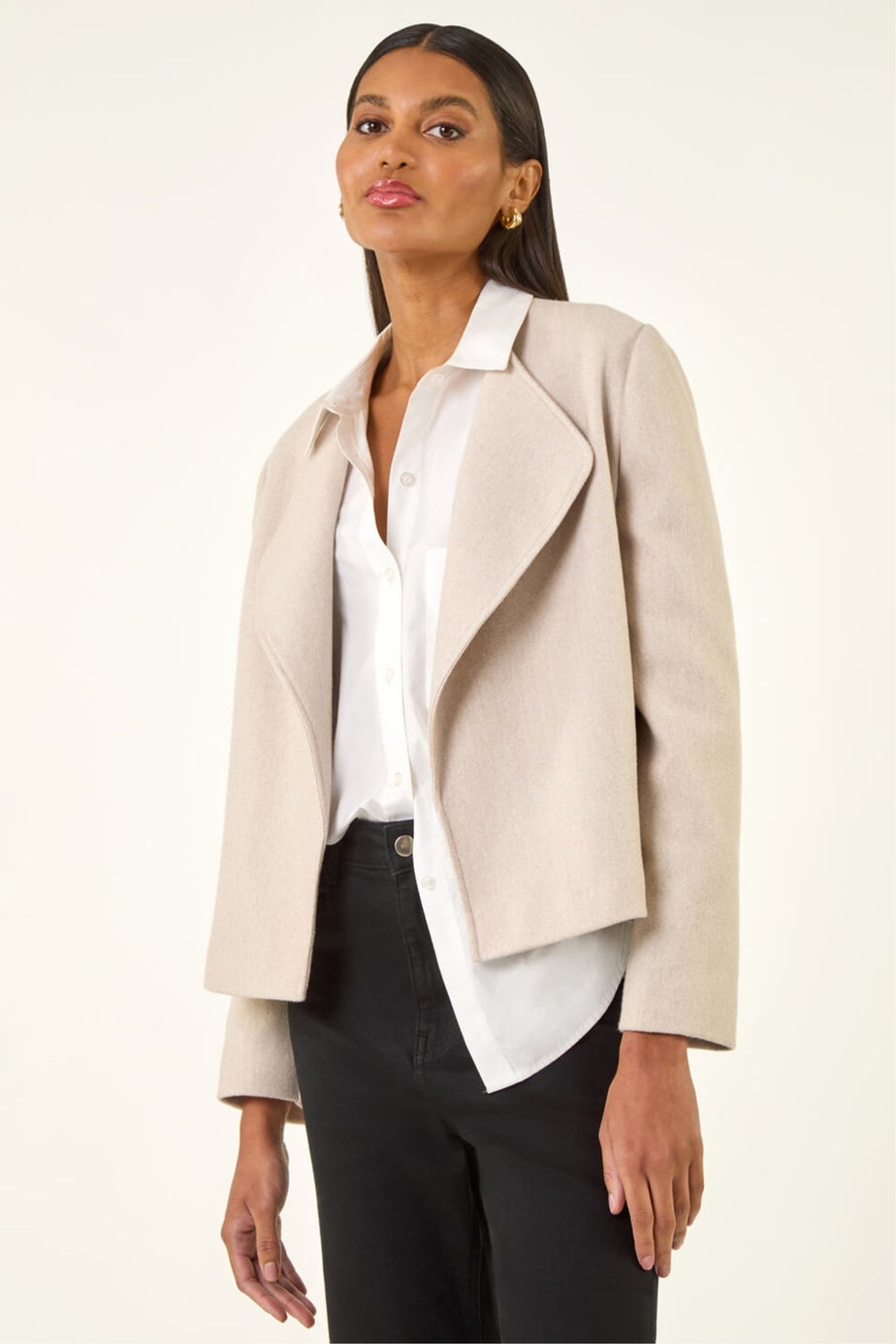 Roman Biscuit Waterfall Edge Jacket