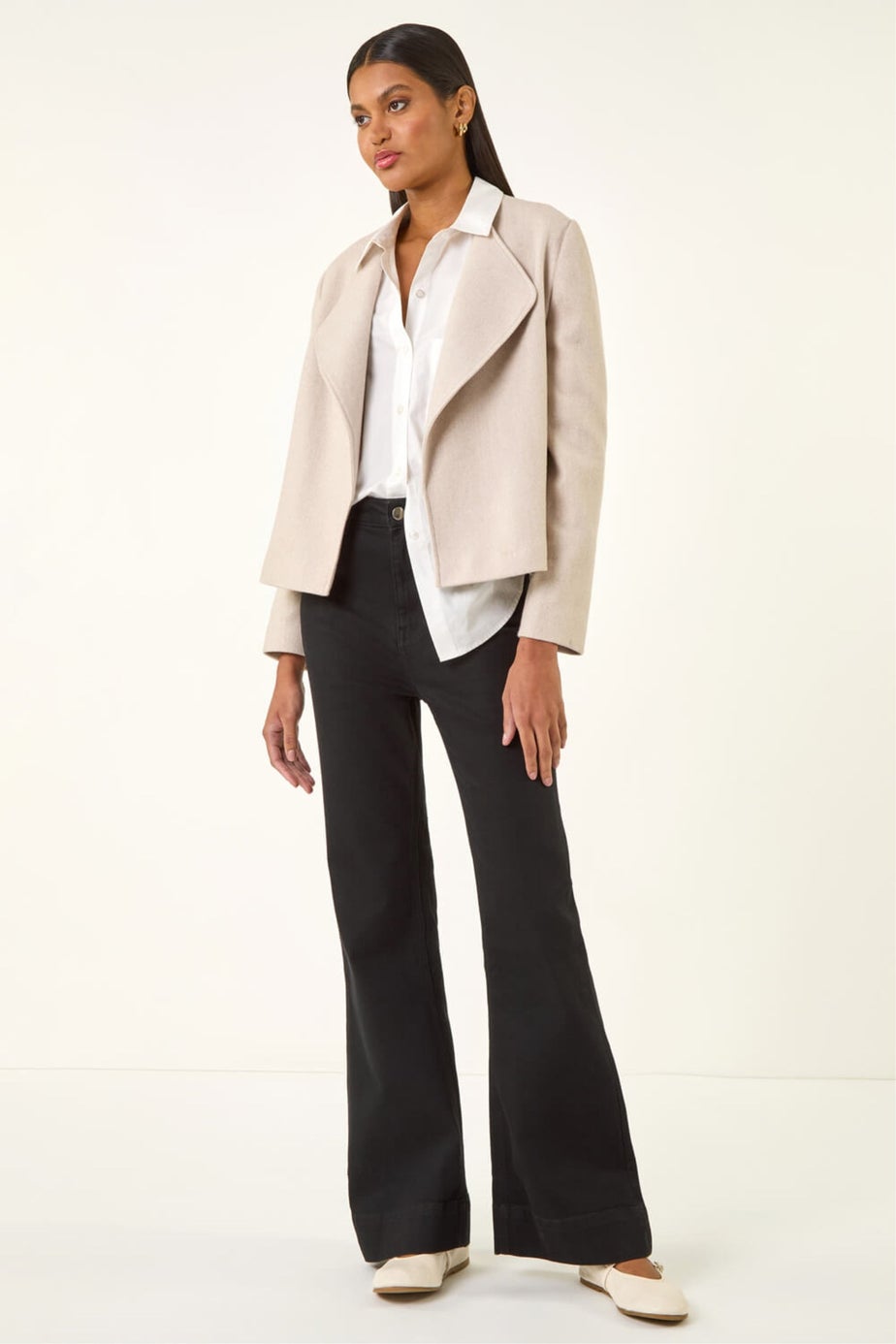 Roman Biscuit Waterfall Edge Jacket