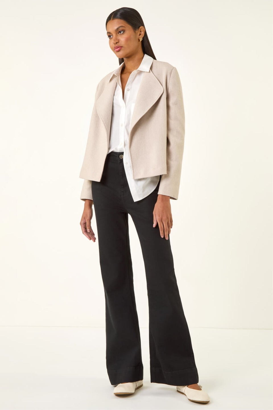 Roman Biscuit Waterfall Edge Jacket