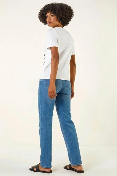 Roman Ivory Floral Print Cotton Top