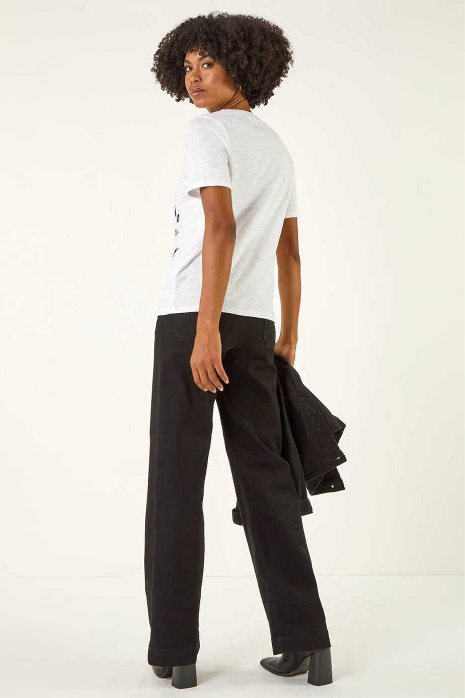 Roman Ivory Floral Print Cotton Top