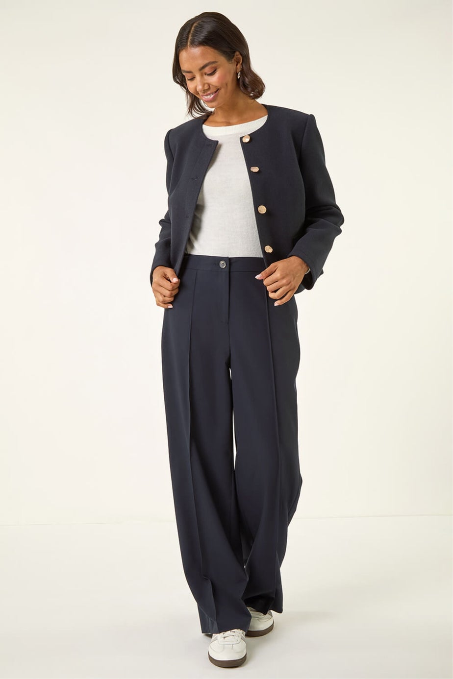 Roman Navy Buttoned Pocket Jacket