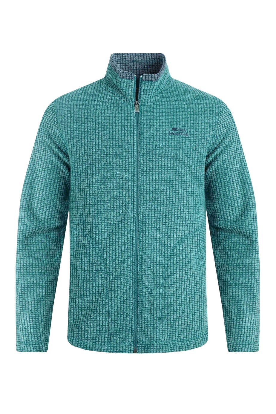 Weird Fish Leaf Green Shires Full Zip Grid Fleece