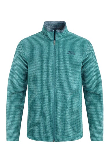 Weird Fish Leaf Green Shires Full Zip Grid Fleece