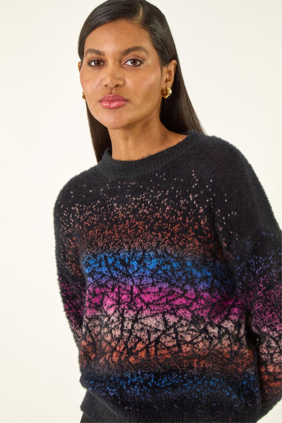 Roman Black Gradient Knit Jumper