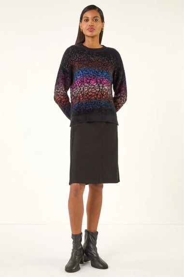 Roman Black Gradient Knit Jumper