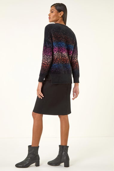 Roman Black Gradient Knit Jumper