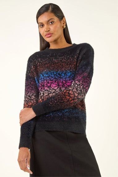 Roman Black Gradient Knit Jumper