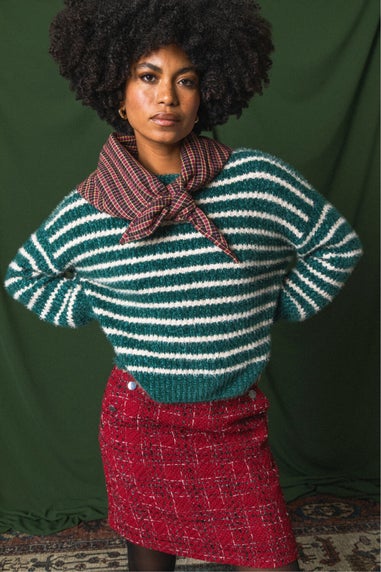 Roman Forest Fluffy Stripe Knit Jumper