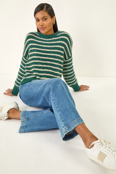 Roman Forest Fluffy Stripe Knit Jumper