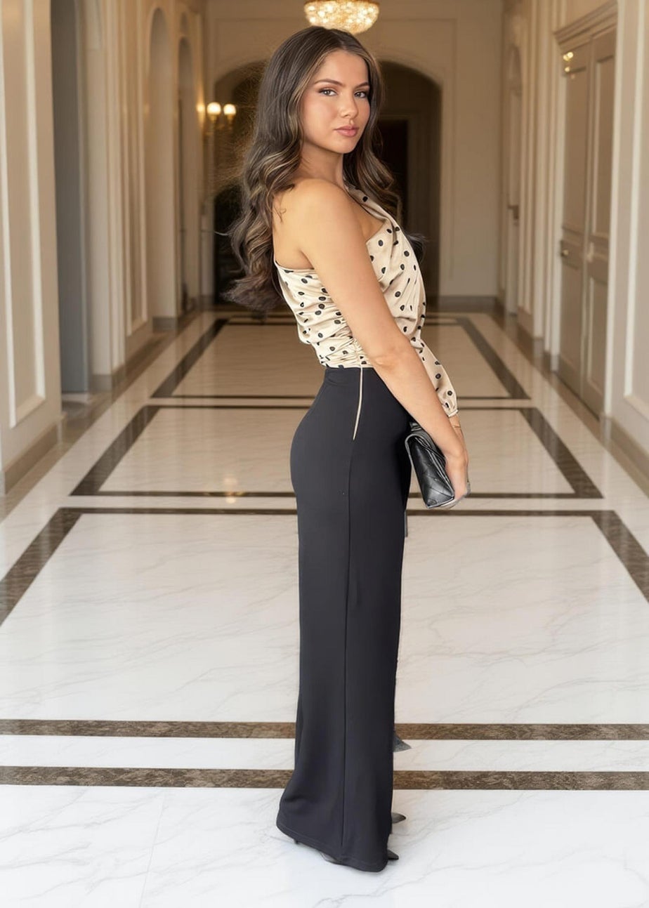 AX Paris Multi Polka Dot 2 in 1 One Sleeve Jumpsuit