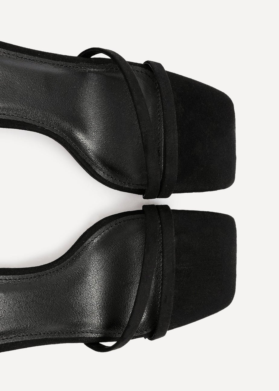 Linzi Gesture Black Faux Suede Strappy High Heel