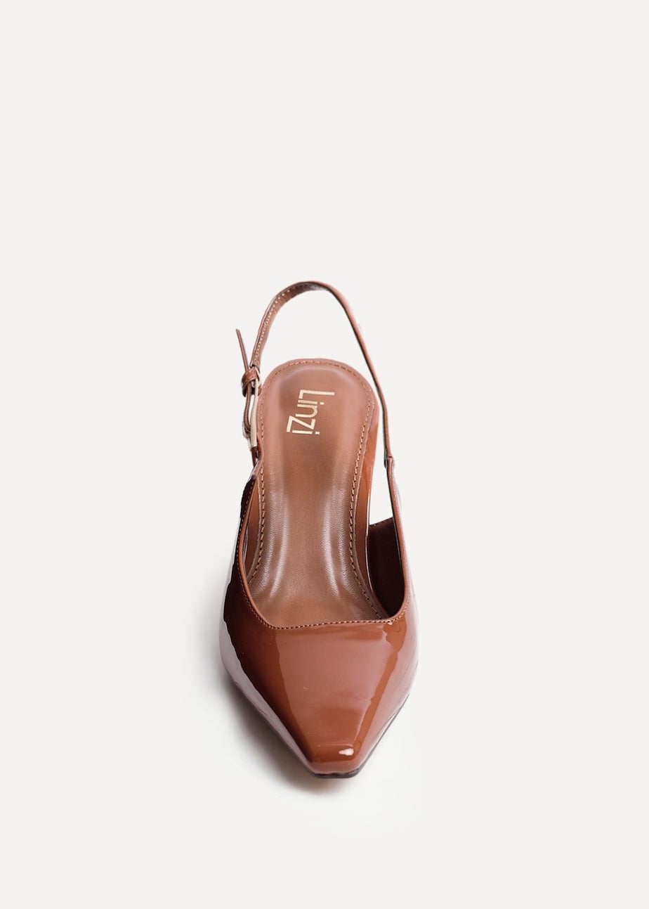 Linzi Avani Caramel Patent Court Heel