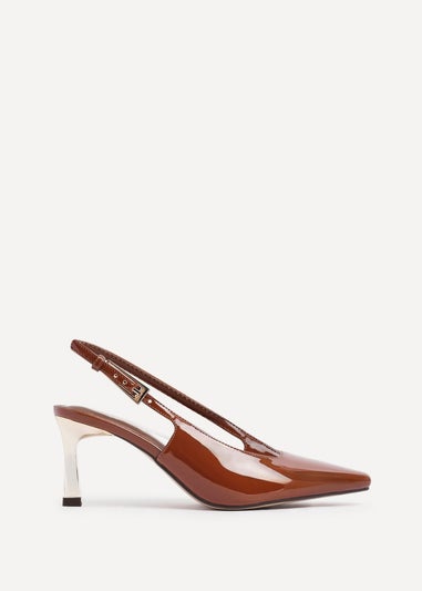 Linzi Avani Caramel Patent Court Heel