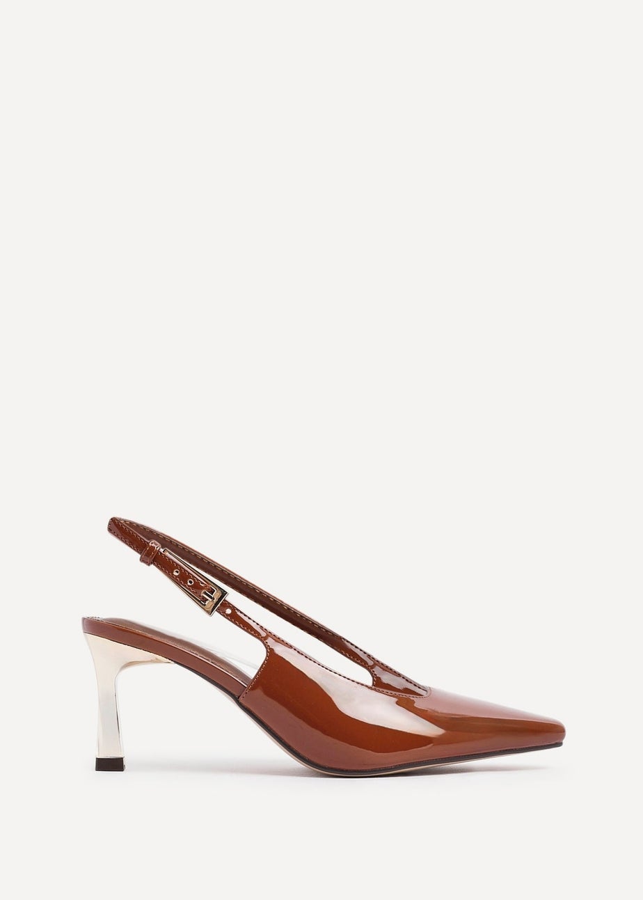 Linzi Avani Caramel Patent Court Heel