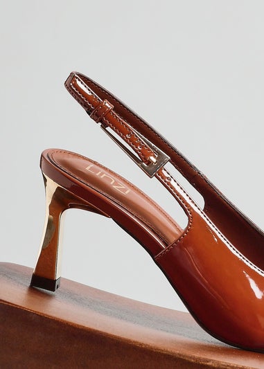 Linzi Avani Caramel Patent Court Heel