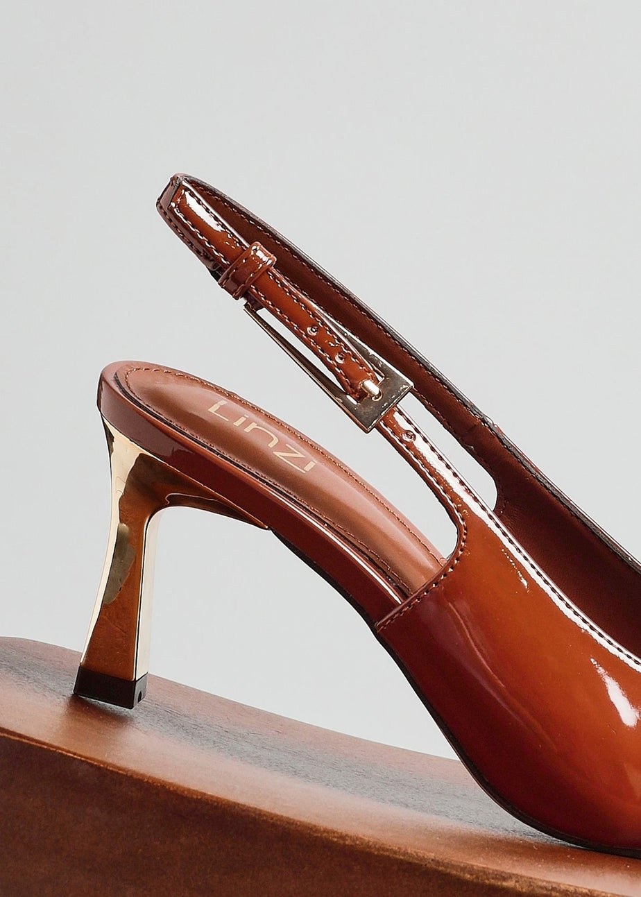Linzi Avani Caramel Patent Court Heel