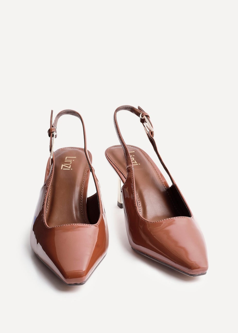 Linzi Avani Caramel Patent Court Heel