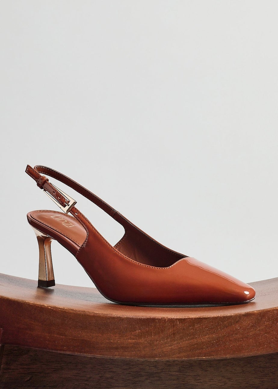 Linzi Avani Caramel Patent Court Heel