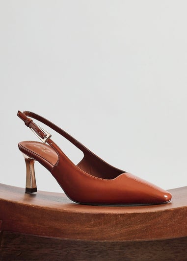 Linzi Avani Caramel Patent Court Heel