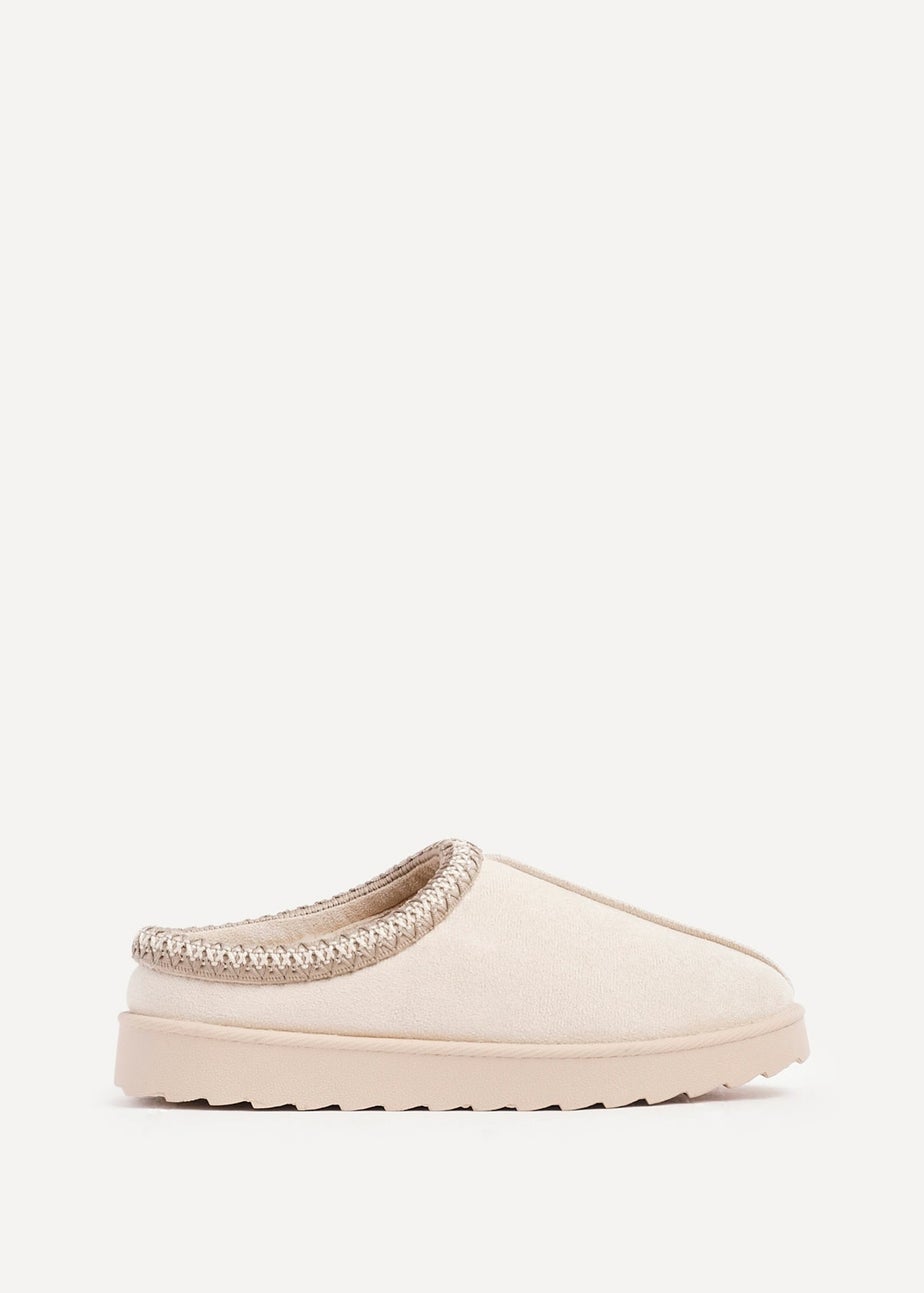 Linzi Tammy Beige Suede Slipper