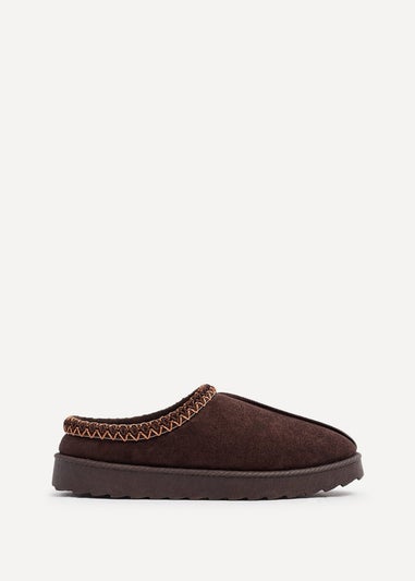 Linzi Tammy Brown Suede Slipper
