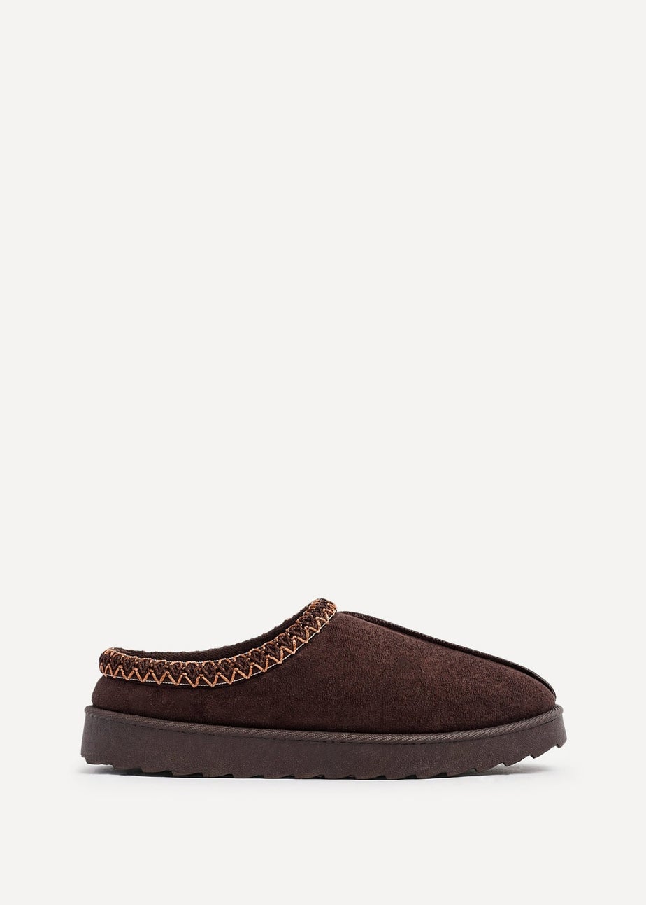 Linzi Tammy Brown Suede Slipper