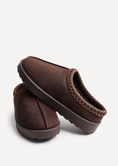 Linzi Tammy Brown Suede Slipper
