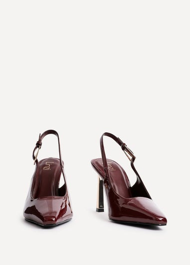 Linzi Lizzie Burgundy Patent Court Heel