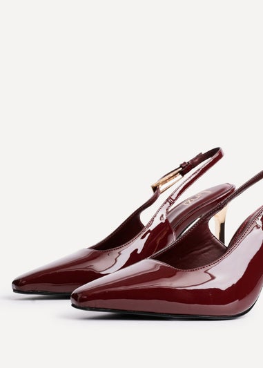 Linzi Lizzie Burgundy Patent Court Heel