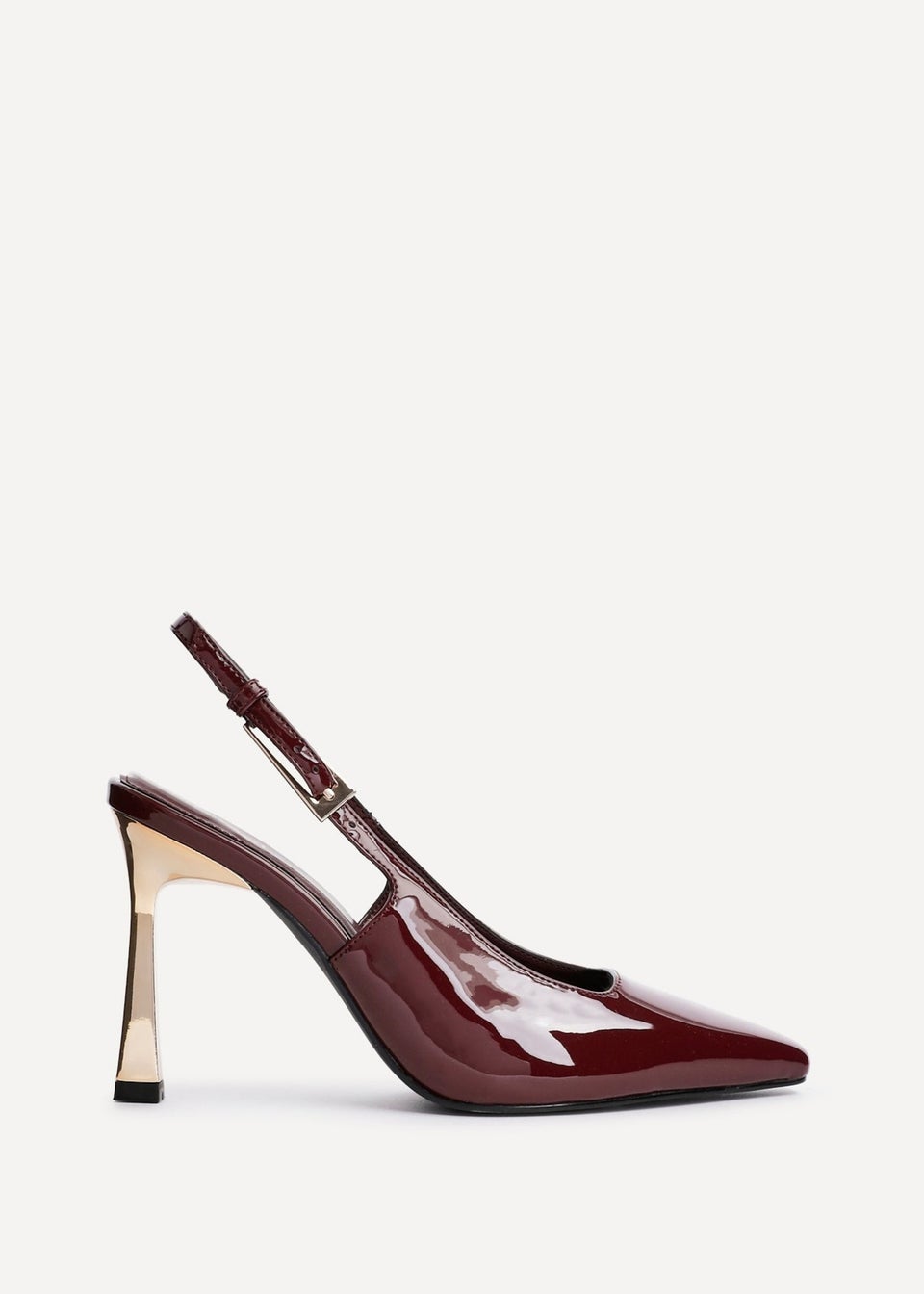 Linzi Lizzie Burgundy Patent Court Heel