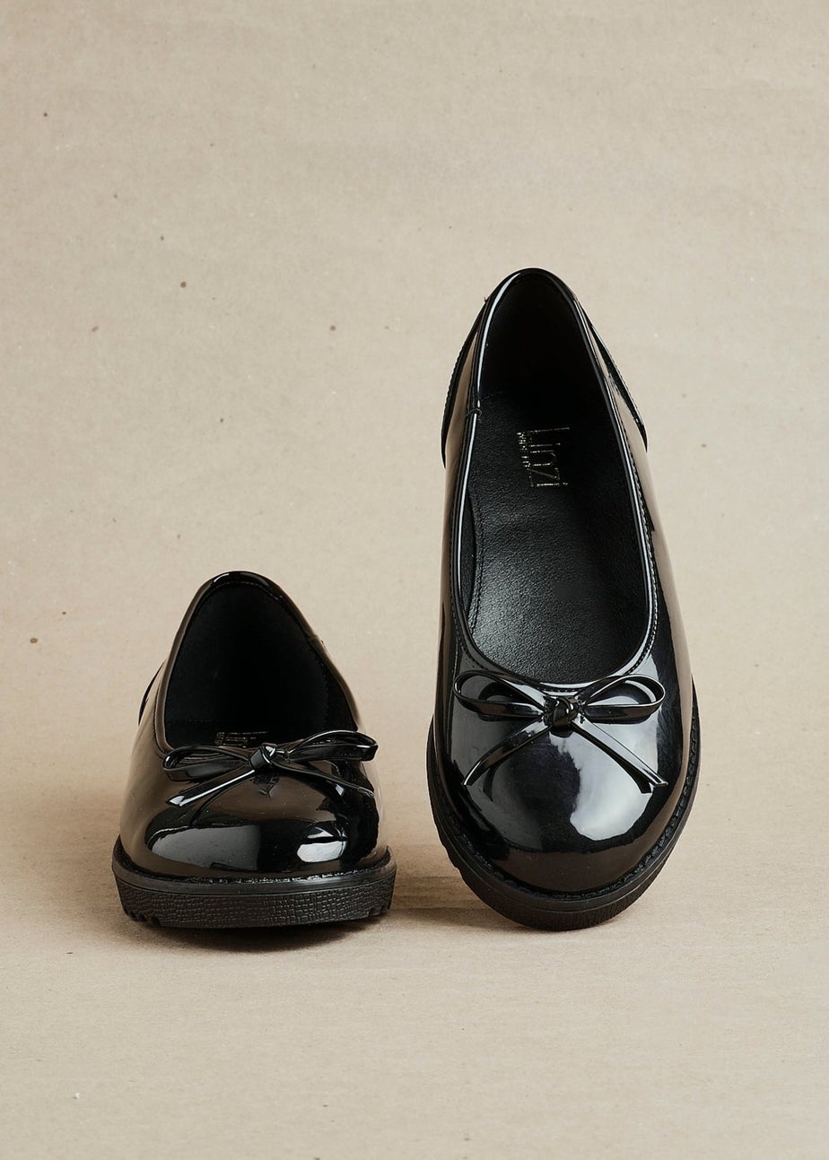 Linzi Wendi Wide Fit Black Patent Pump